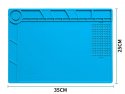 Werkmat siliconen 35cm x 25cm x 5mm magnetisch blauw